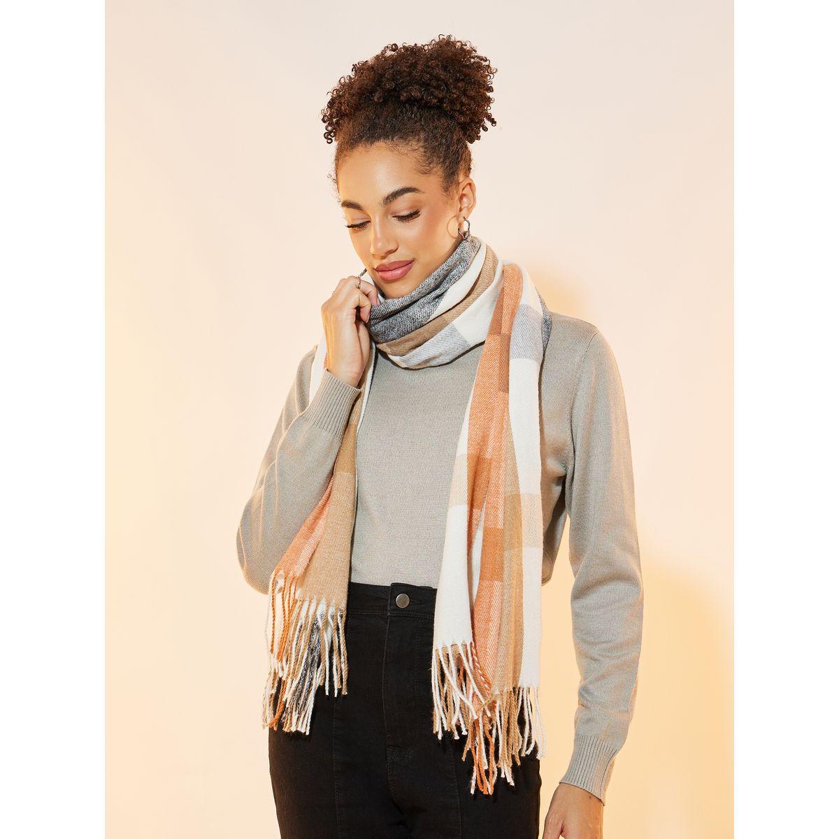 وشاح رأس مطبع بنمط مربعات-women-winterwear-scarves-image-1