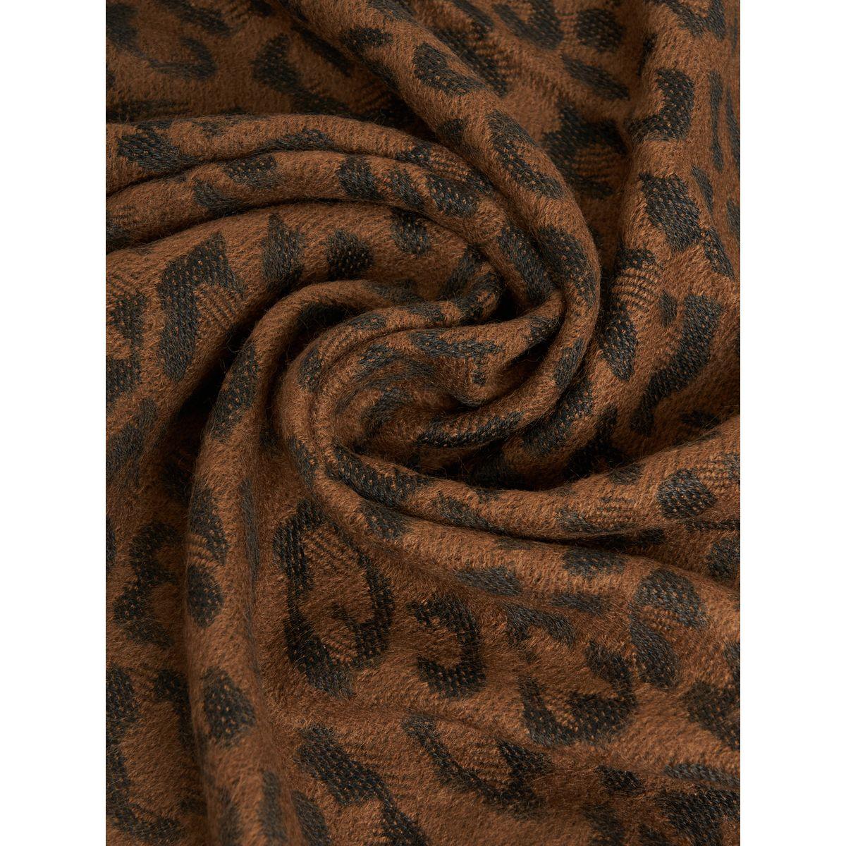 Styli Animal Print Scarf with Fringe-women-winterwear-scarves-image-2