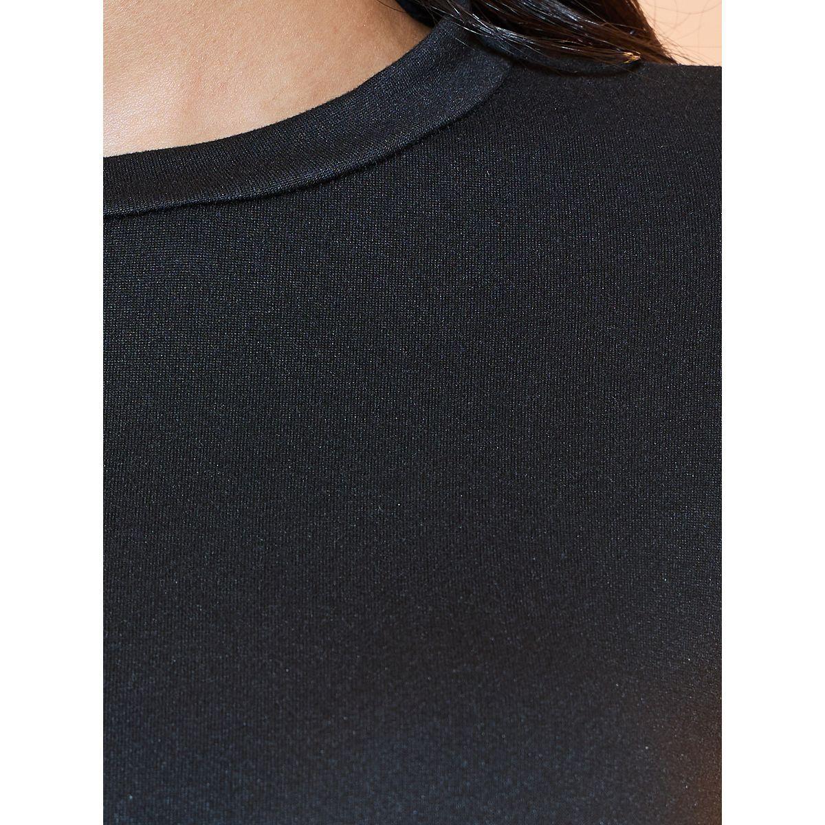 Styli Solid Round Neck Long Sleeve Knitted Bodysuit-women-clothing-tshirts-image-4