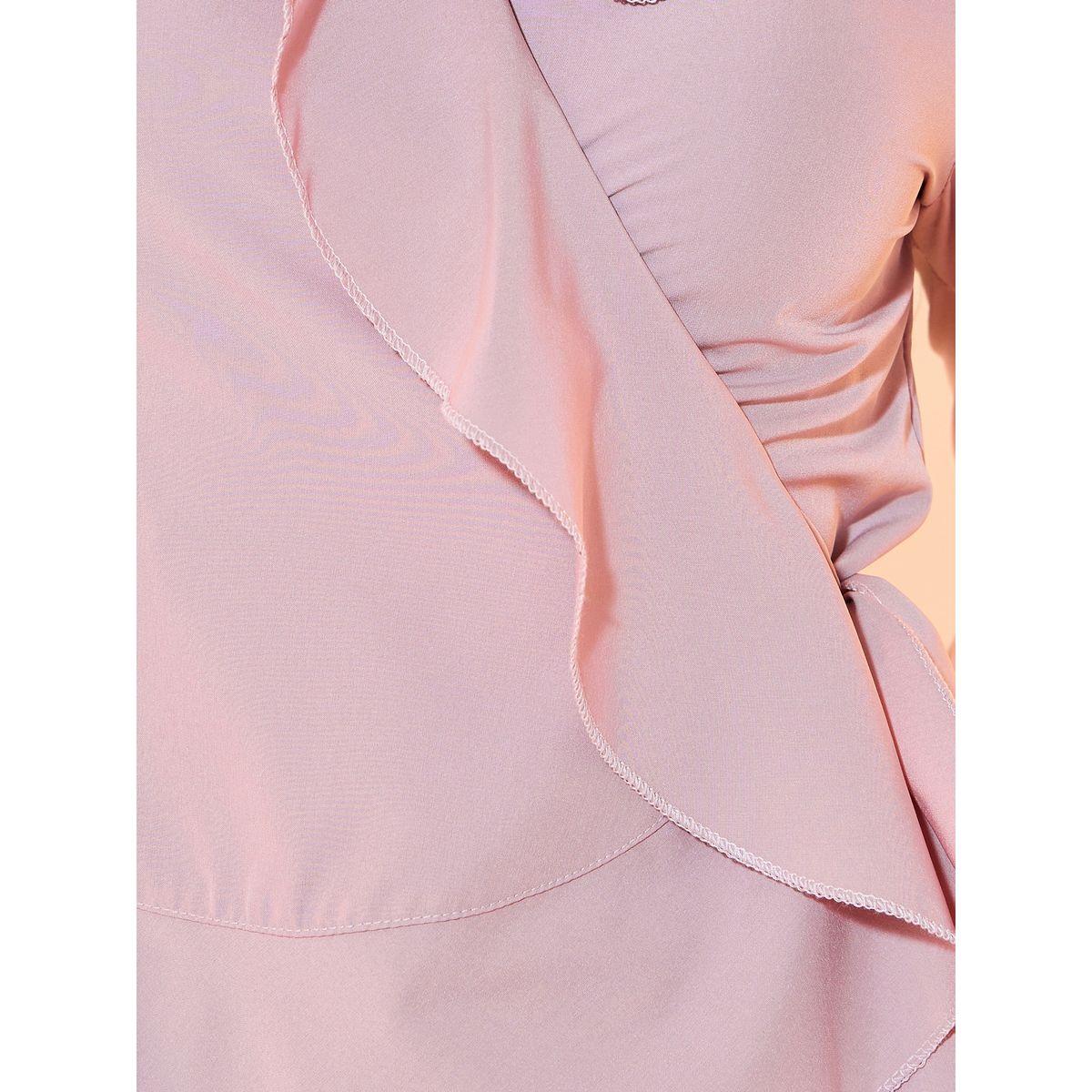 بلوزة سادة بنمط لف وأكمام طويلة-women-clothing-shirtsandblouses-blouses-image-3