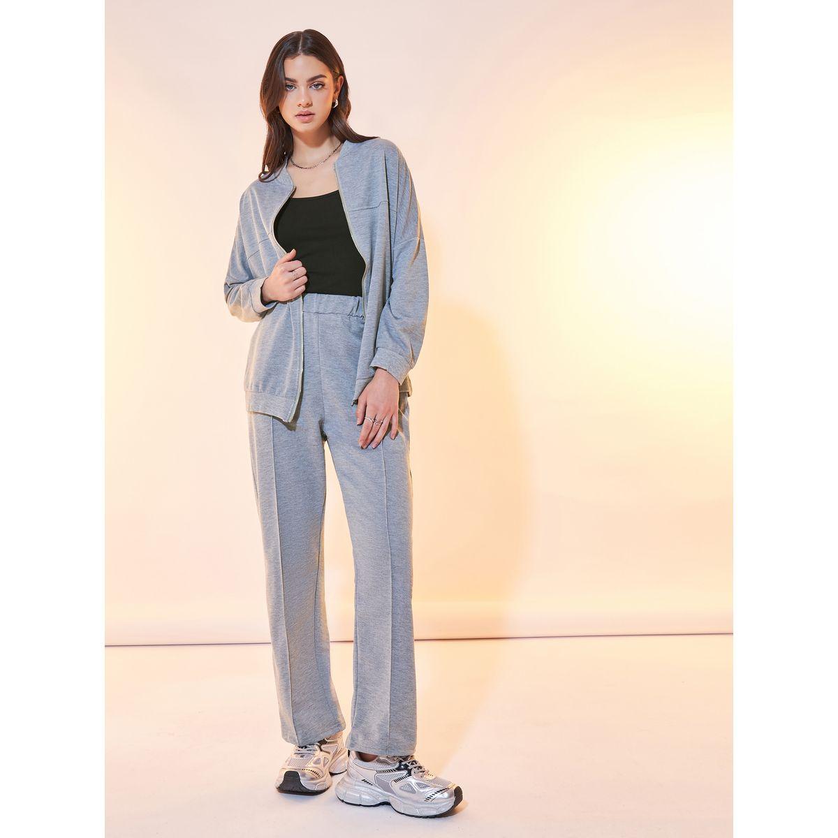 Styli Relaxed Fit Front Zip Jacket & Joggers Co-Ords-women-clothing-coordsets-image-1