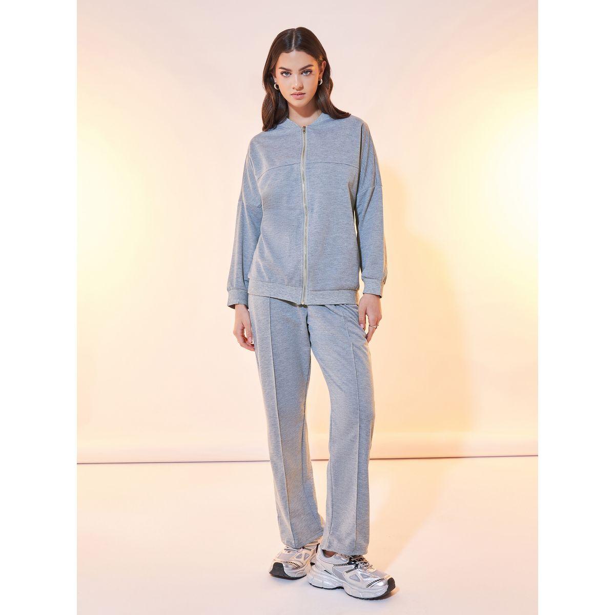 Styli Relaxed Fit Front Zip Jacket & Joggers Co-Ords-women-clothing-coordsets-image-2