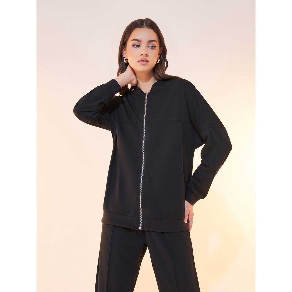 Styli Relaxed Fit Front Zip Jacket & Joggers Co-Ords-women-clothing-coordsets-image-3