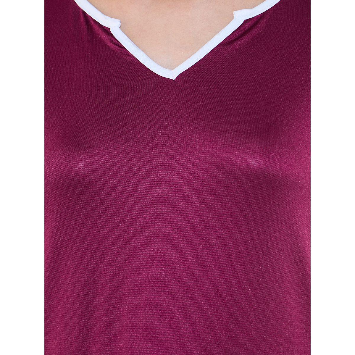 Styli Solid Contrast Edge Top & Pyjama Set-women-clothing-nightwear-pyjamas-longsets-image-4