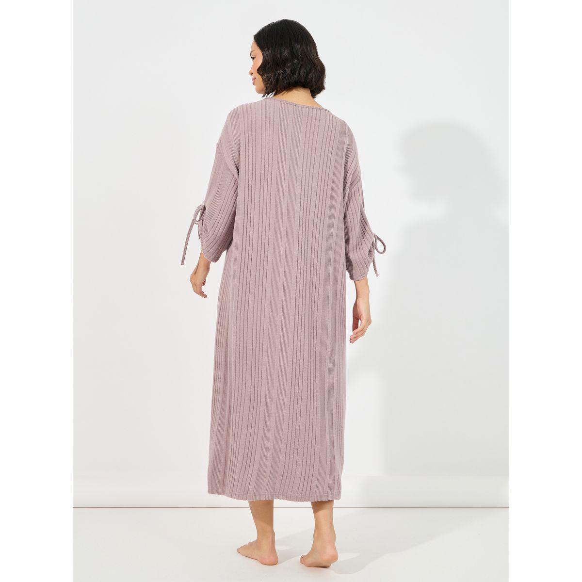 قميص نوم مضلع بأزرار غلق-women-clothing-nightwear-nighties-image-5