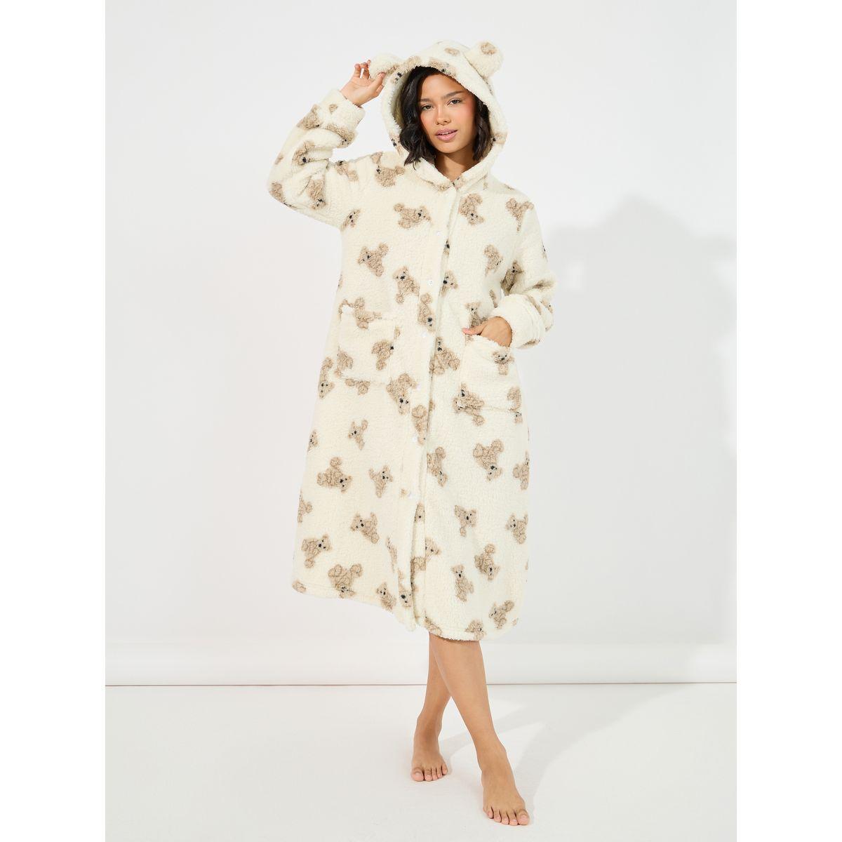 Styli Unwind Fleece All Over Teddy Pocket Robe-women-clothing-nightwear-robes-image-1