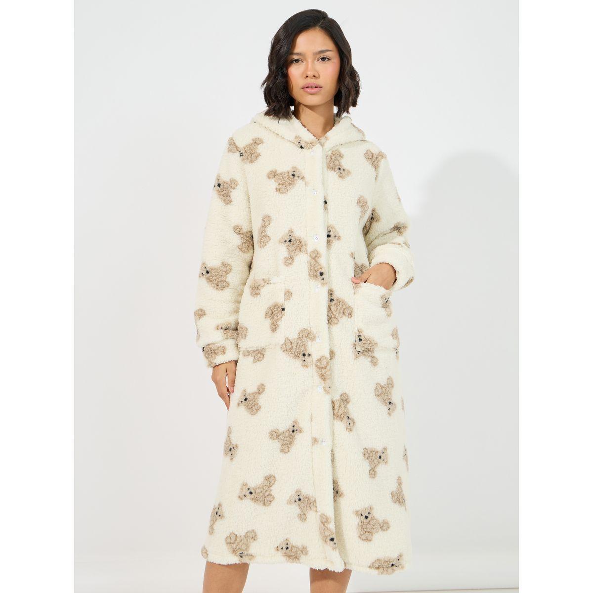 Styli Unwind Fleece All Over Teddy Pocket Robe-women-clothing-nightwear-robes-image-3