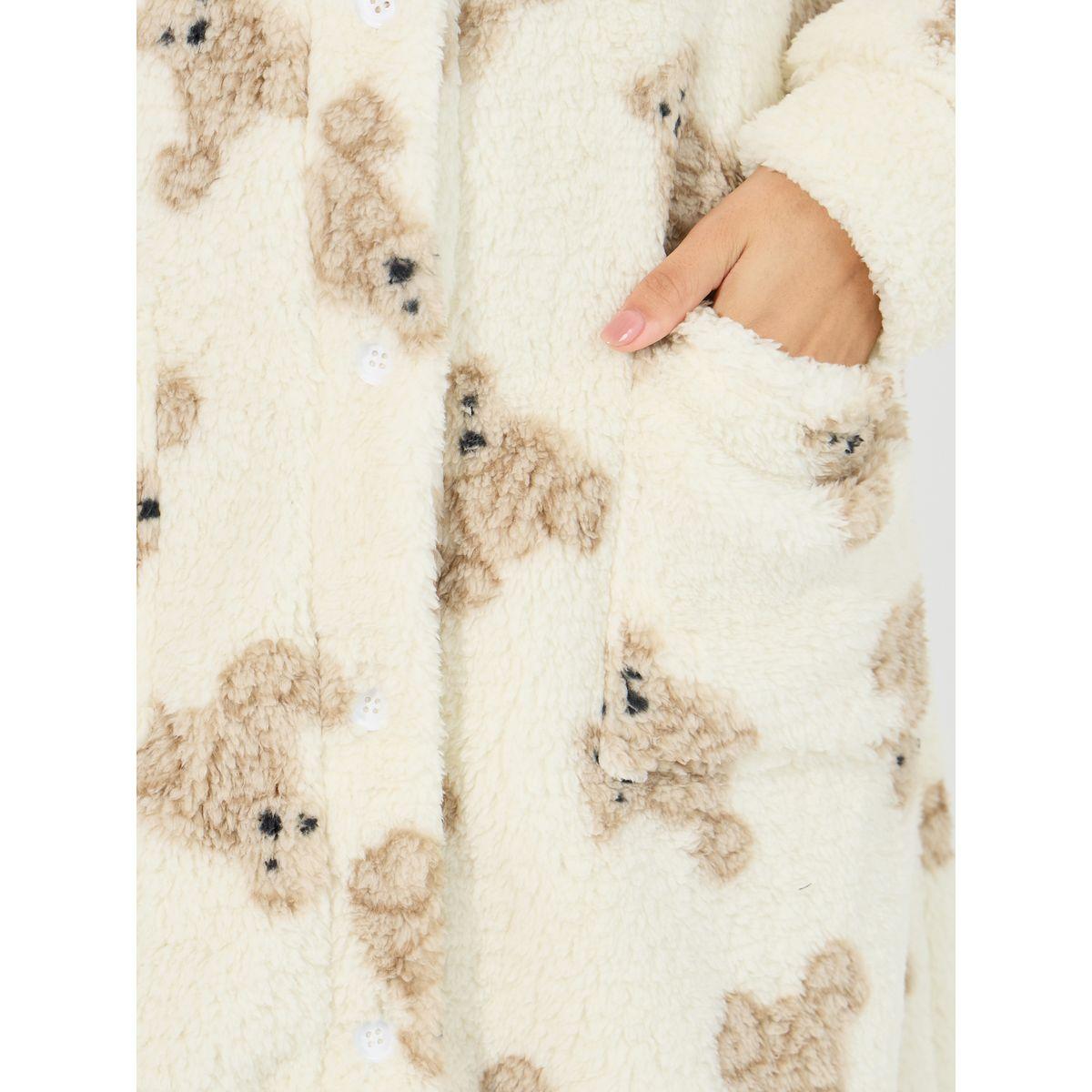 Styli Unwind Fleece All Over Teddy Pocket Robe-women-clothing-nightwear-robes-image-4