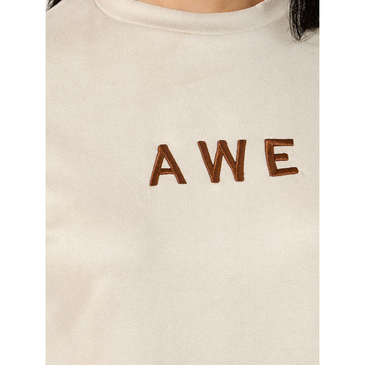 Styli Suede Look Oversized T-Shirt with Embroidered Slogan-women-clothing-tshirts-image-3