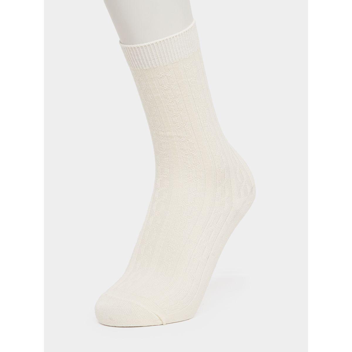 مجموعة من 2 جوارب بتفاصيل مضلعة-women-socksandstockings-image-2