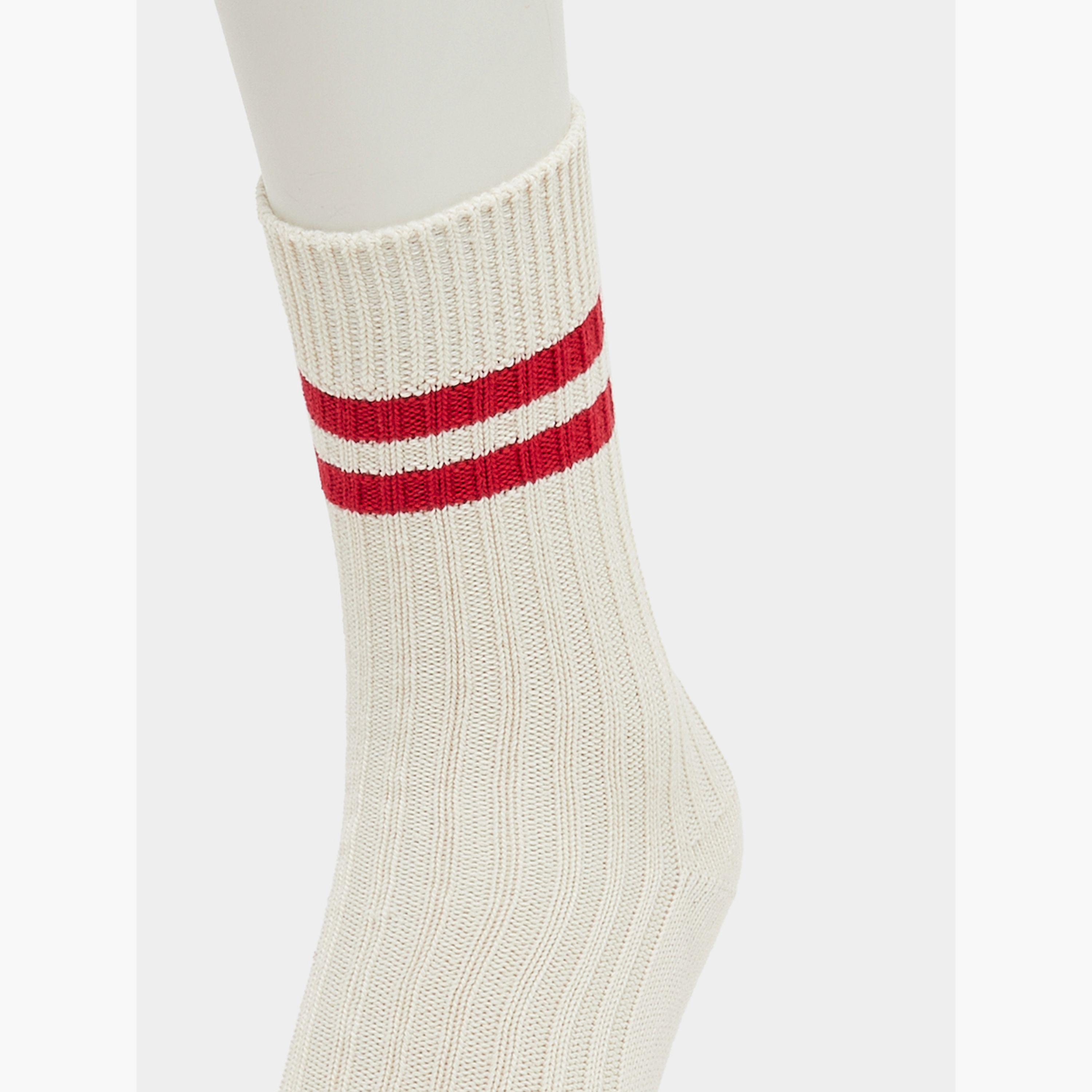 ستايلي - مجموعة من قطعتين - جوارب فوق الكاحل محبوكة مخططة-women-socksandstockings-image-5