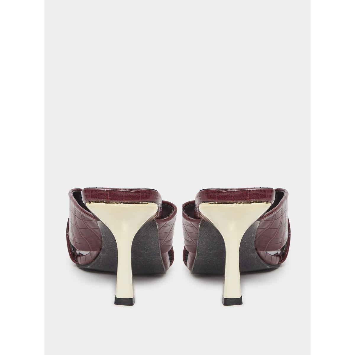 Styli Croc Skin Textured Stiletto Heel Sandals-women-shoes-heels-image-5