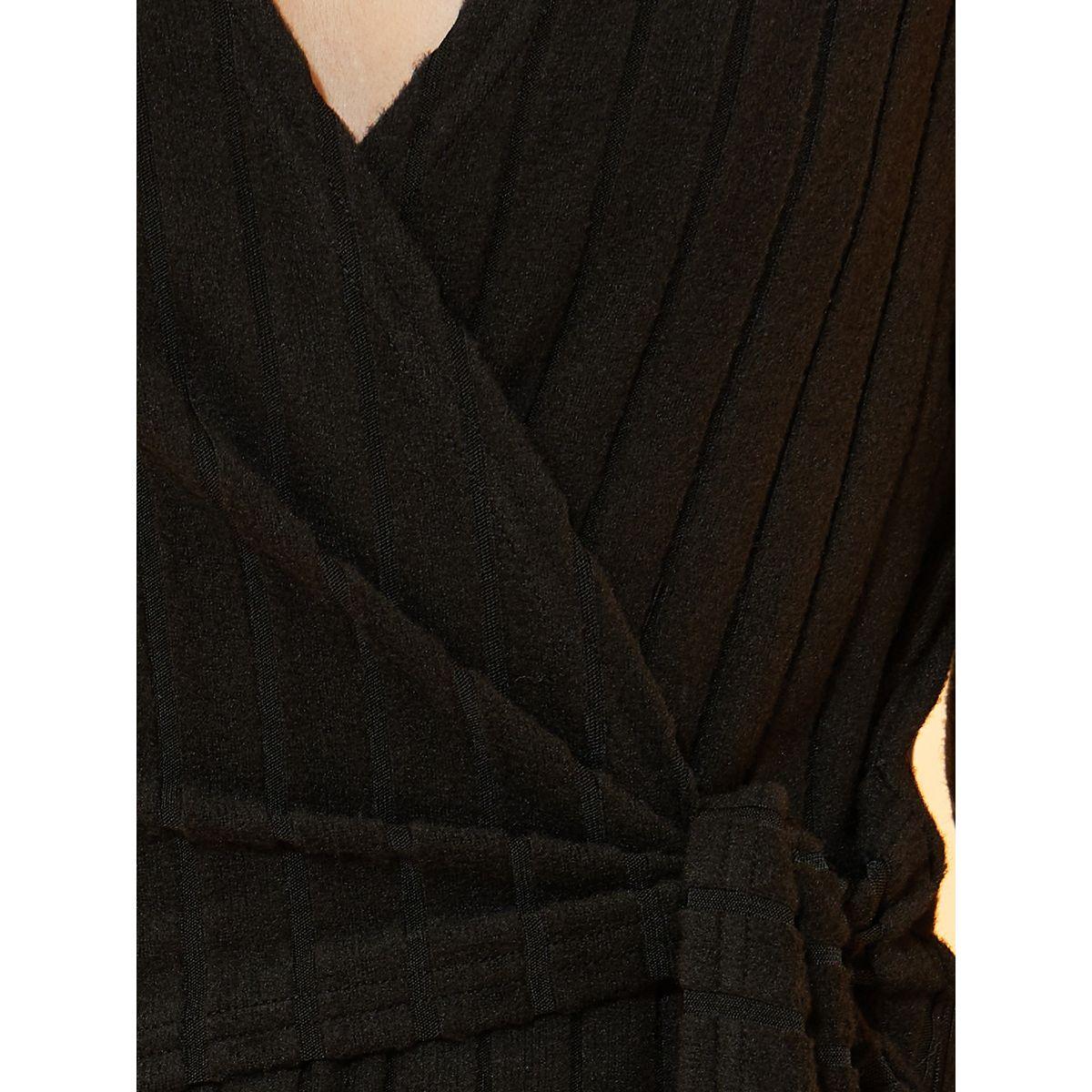Take Two Textured Rib Knit Wrap Front Midi Dress-women-clothing-dresses-image-3