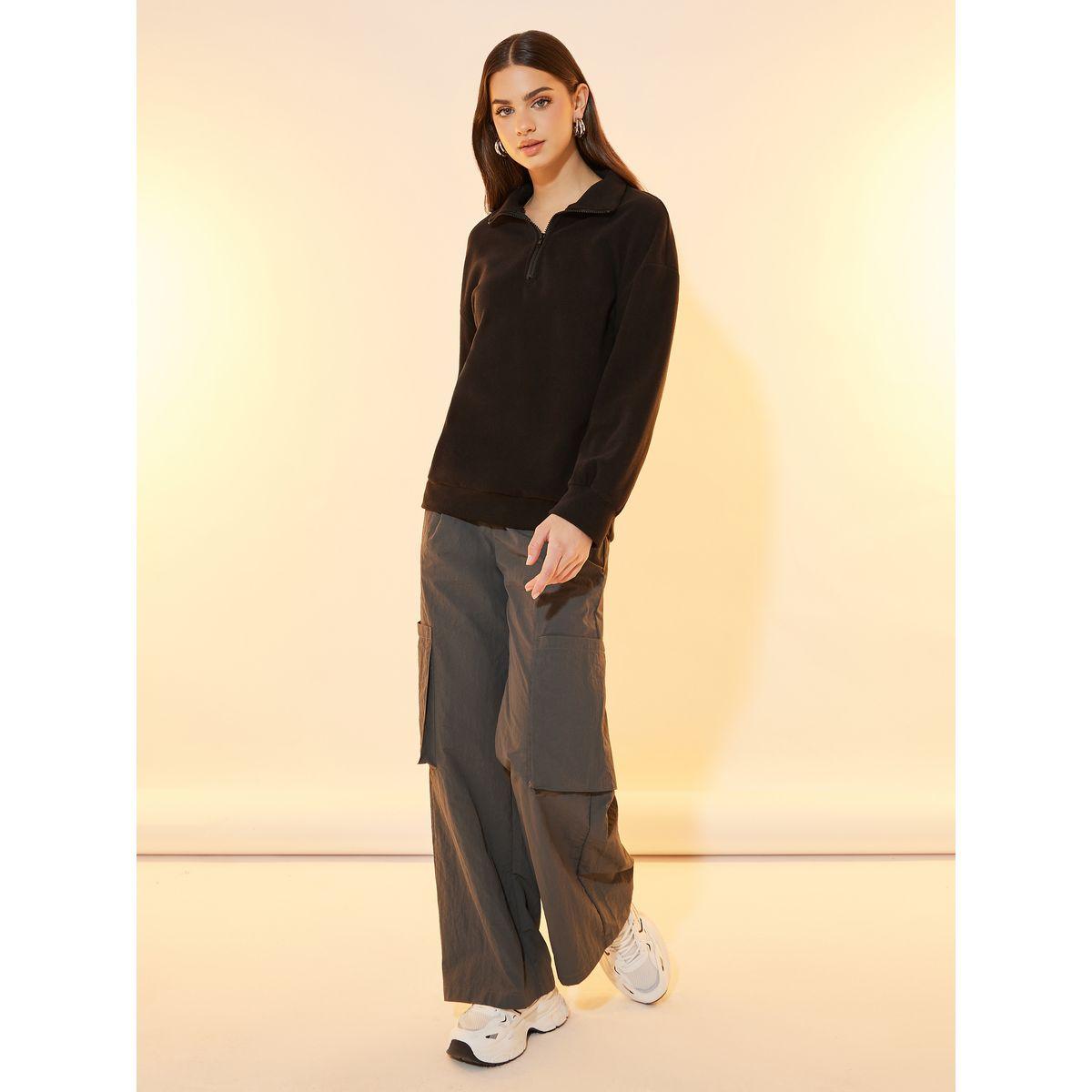 سويت شيرت فليس فضفاض بأكتاف منخفضة-women-winterwear-hoodiesandsweatshirts-sweatshirts-image-2