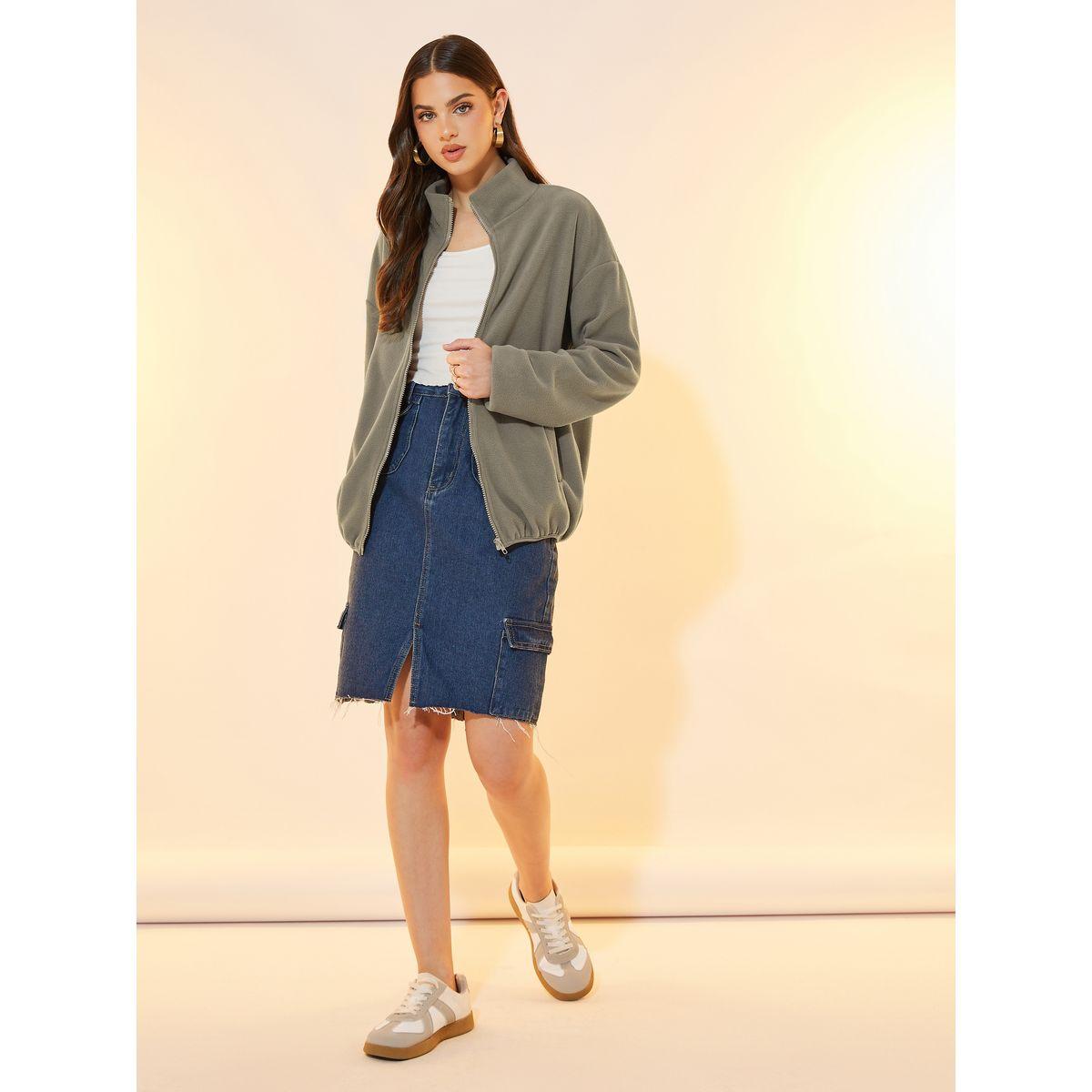 Take Two Zip Up Fleece Jacket with Dropped Shoulder-women-winterwear-coatsandjackets-jackets-image-2