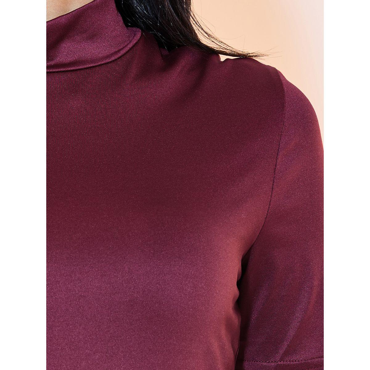 Styli Fitted High Neck Plain T-Shirt-women-clothing-tshirts-image-4