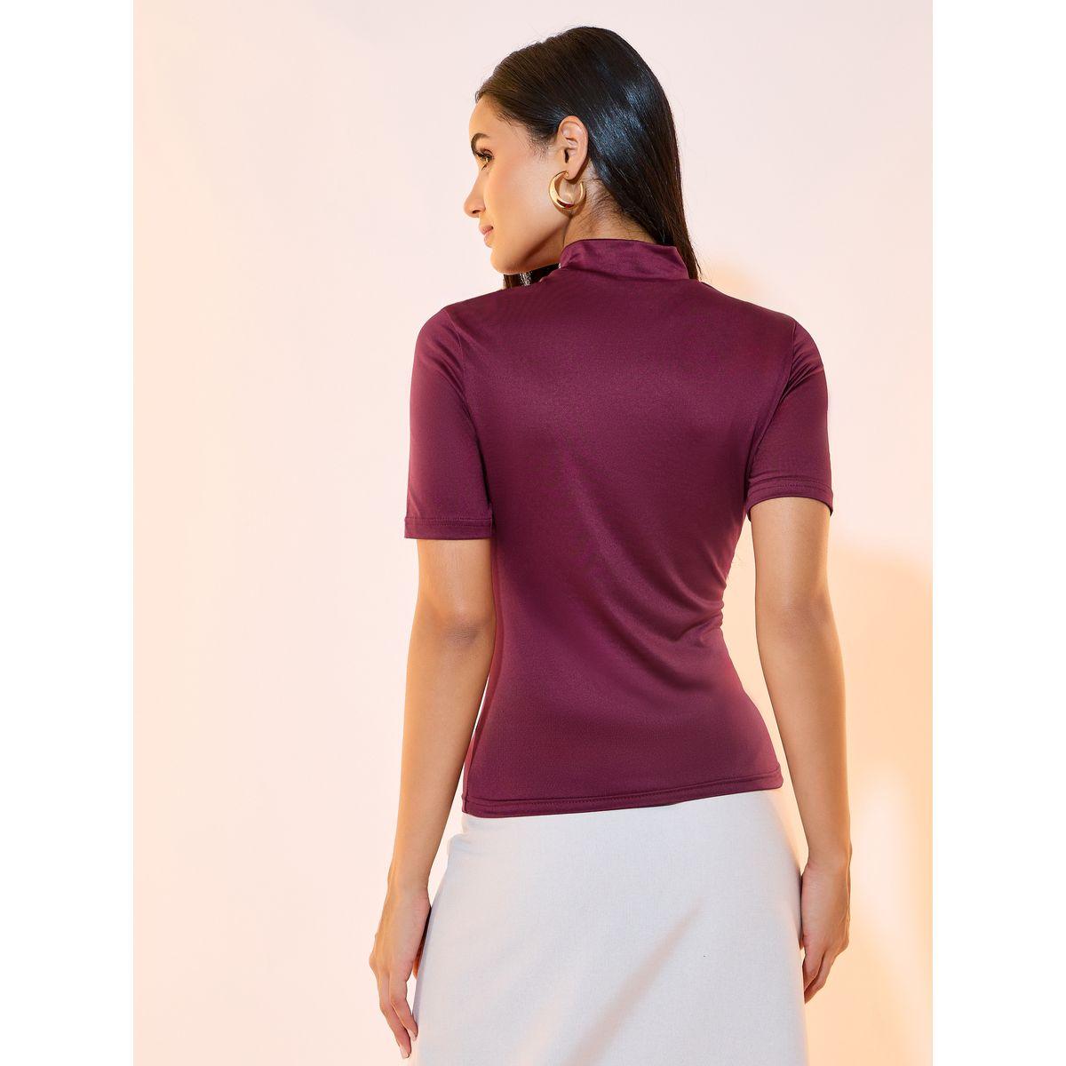 Styli Fitted High Neck Plain T-Shirt-women-clothing-tshirts-image-5