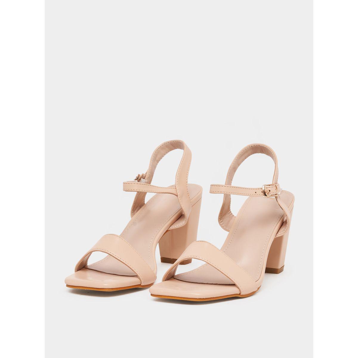 Styli Slim Strap Block Heel Sandals-women-shoes-heels-image-3