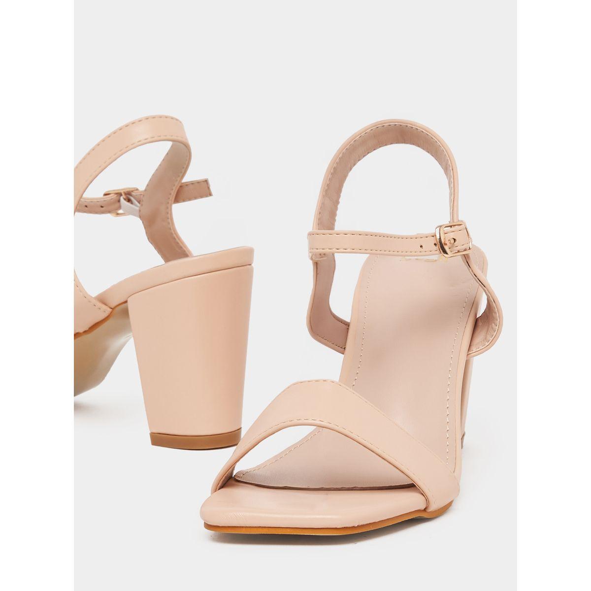 Styli Slim Strap Block Heel Sandals-women-shoes-heels-image-4