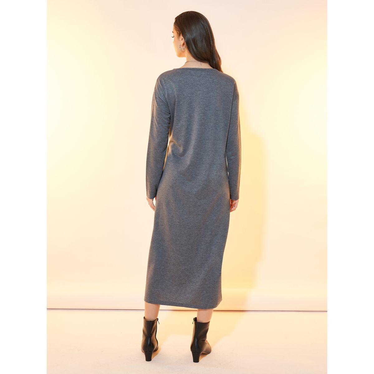 فستان ميدي سادة بأكتاف منخفضة وأربطة-women-clothing-dresses-image-6