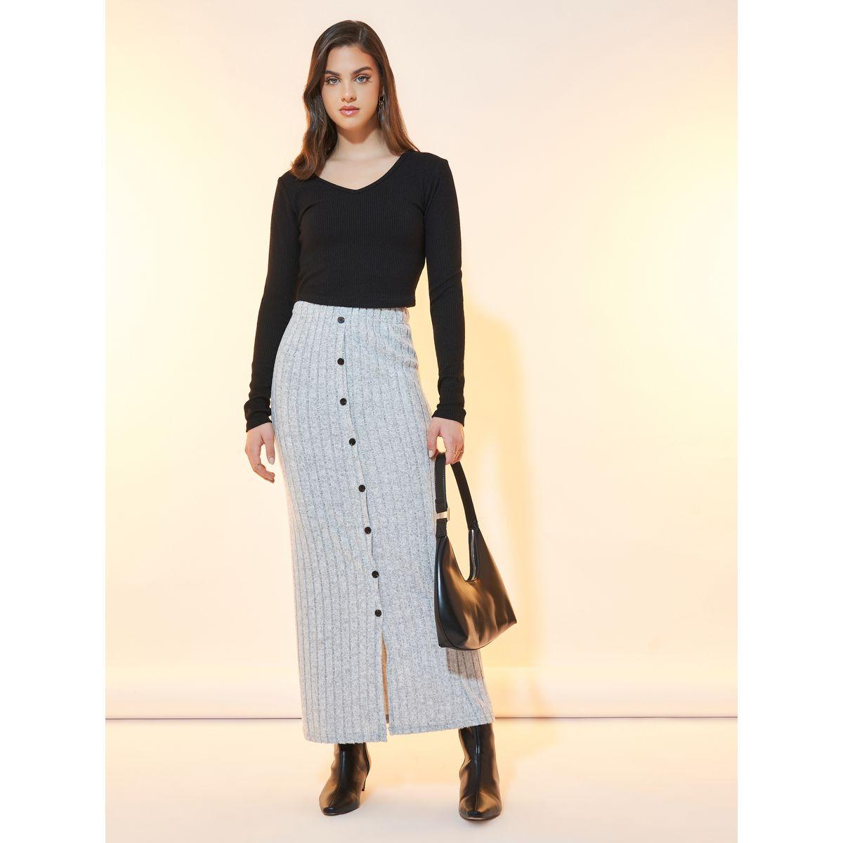 تنورة طويلة محبوكة مع أزرار-women-clothing-bottoms-skirts-image-1