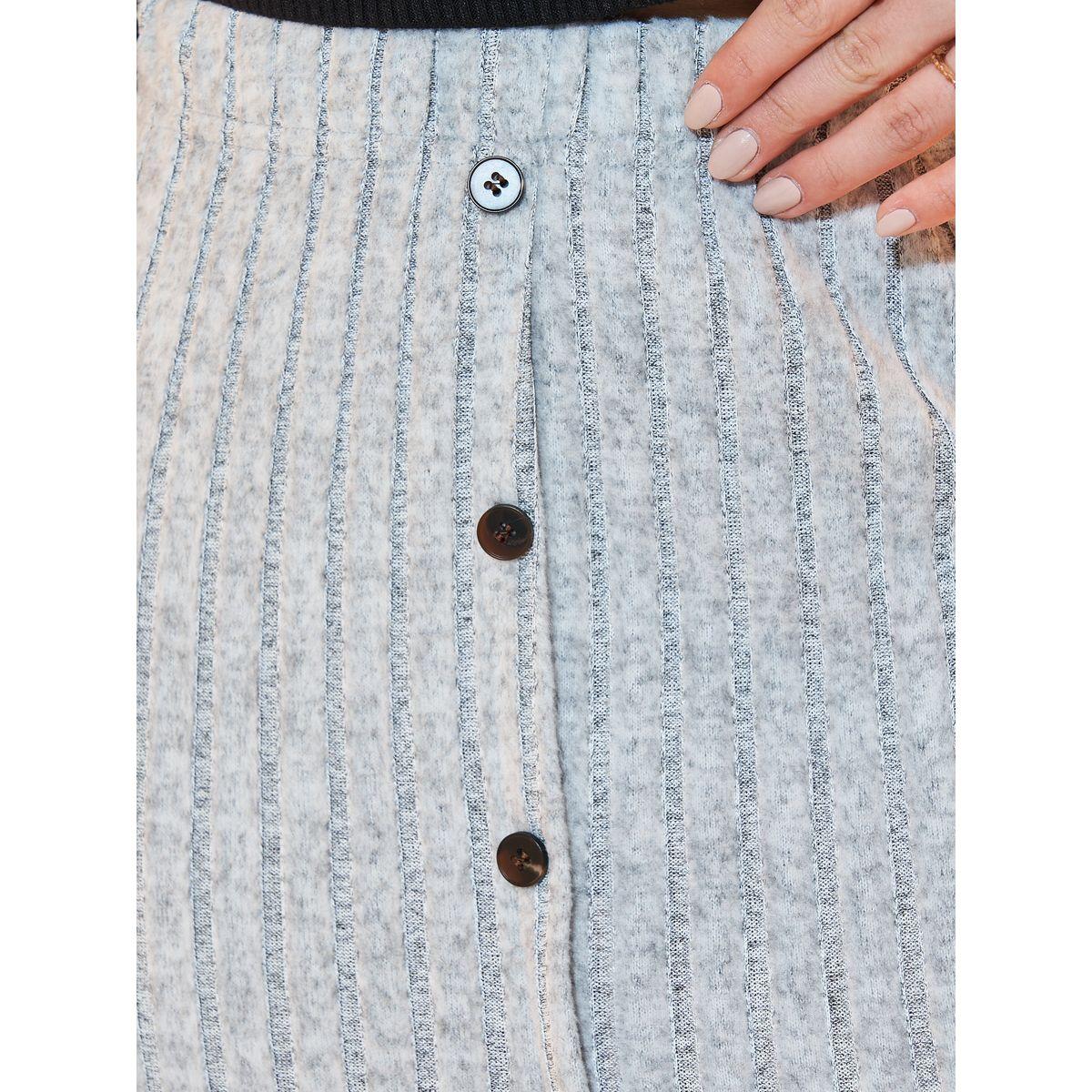 Styli Textured Knit Buttoned Maxi Skirt-women-clothing-bottoms-skirts-image-3