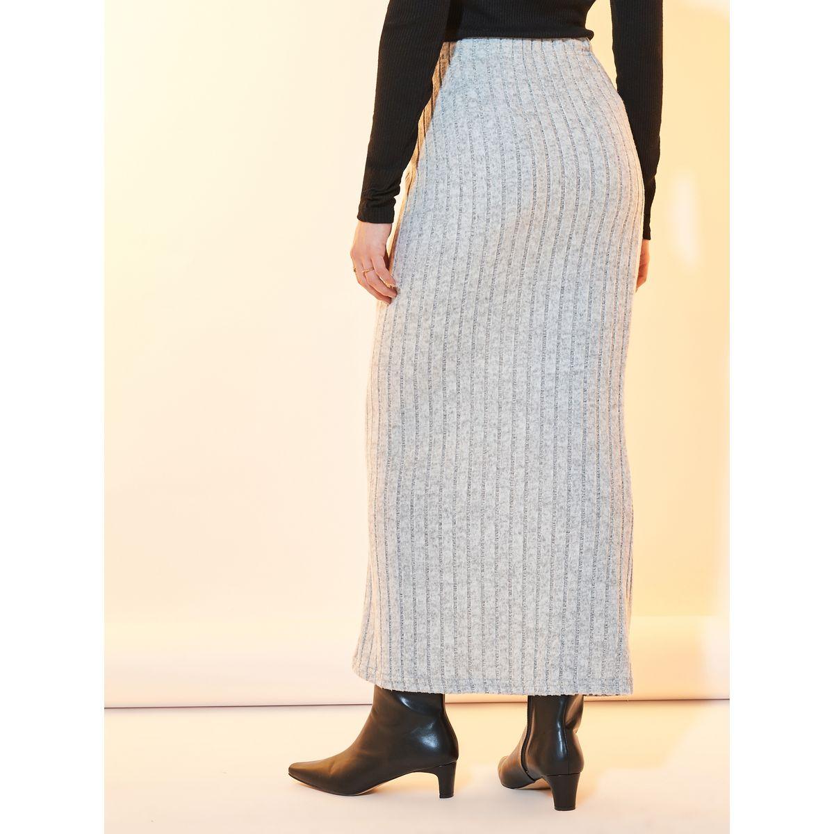 Styli Textured Knit Buttoned Maxi Skirt-women-clothing-bottoms-skirts-image-4