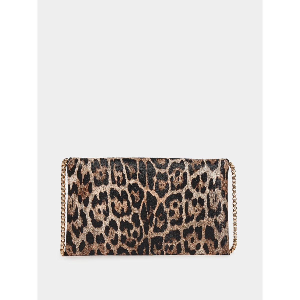 Styli Leopard Print Clutch with Chain Strap-women-bagsandwallets-handbags-image-5