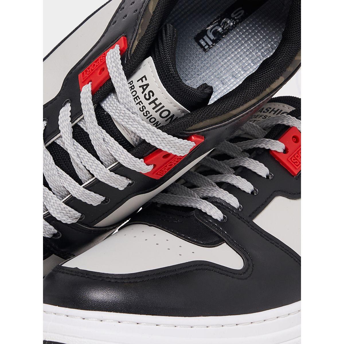 Styli Color Block Camo Print Lace Up Sneakers-men-shoes-sneakers-image-4