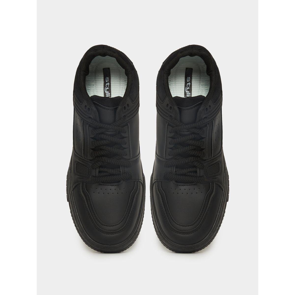 Styli Block Pattern Platform Sole Sneakers-men-shoes-sneakers-image-5