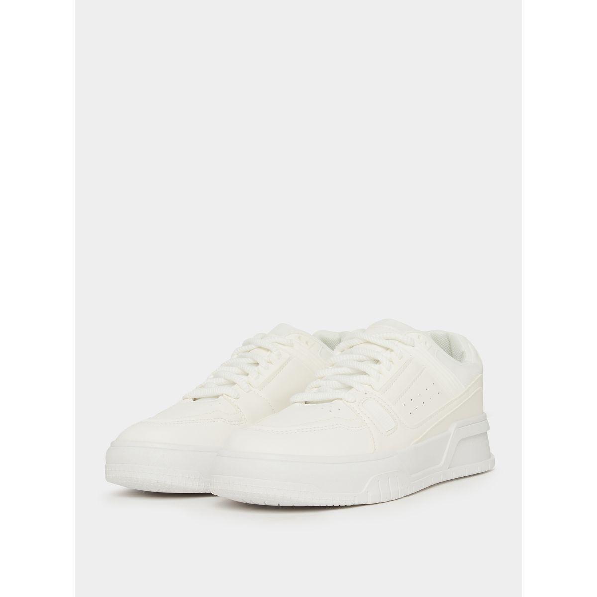 Styli Block Pattern Platform Sole Sneakers-men-shoes-sneakers-image-1
