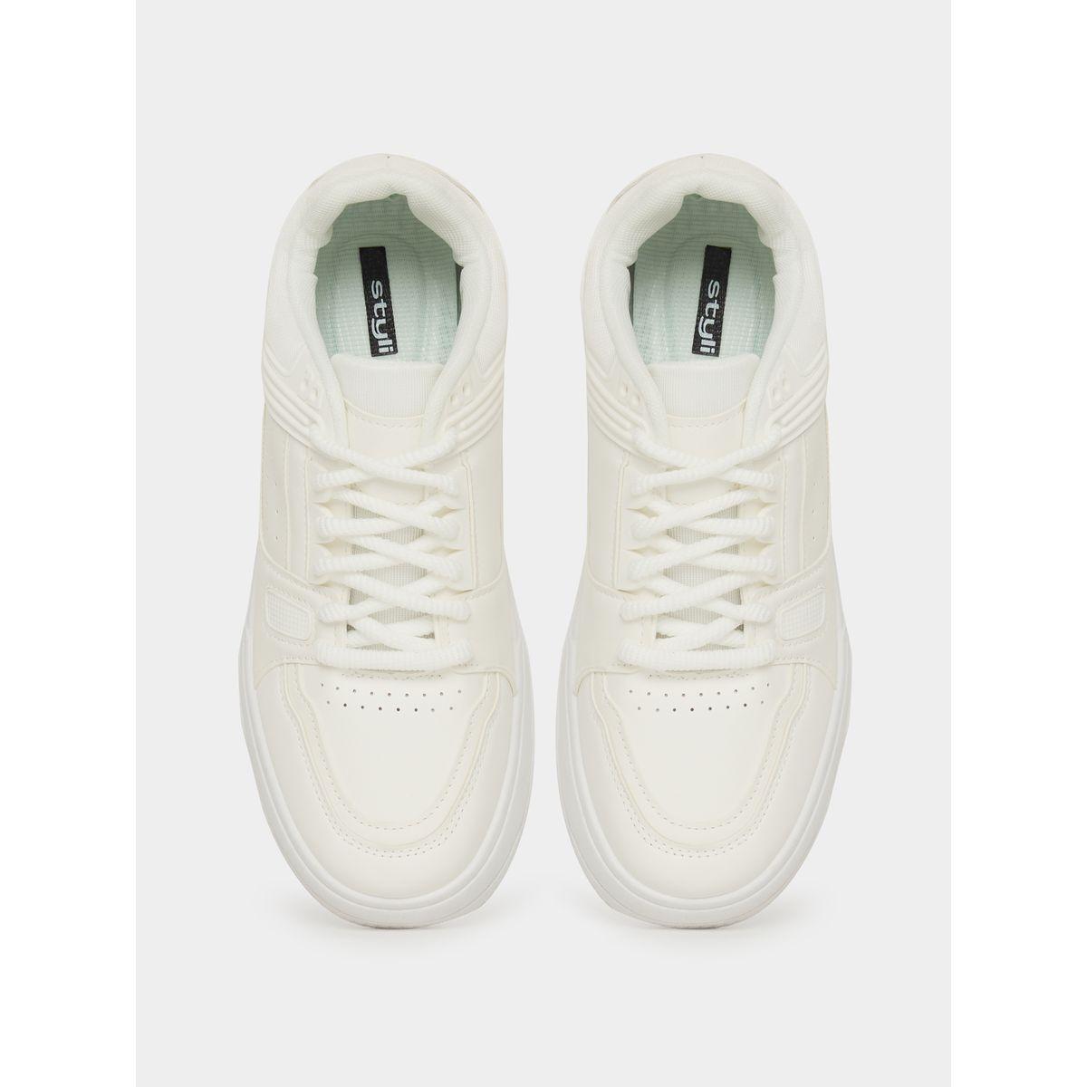 Styli Block Pattern Platform Sole Sneakers-men-shoes-sneakers-image-5