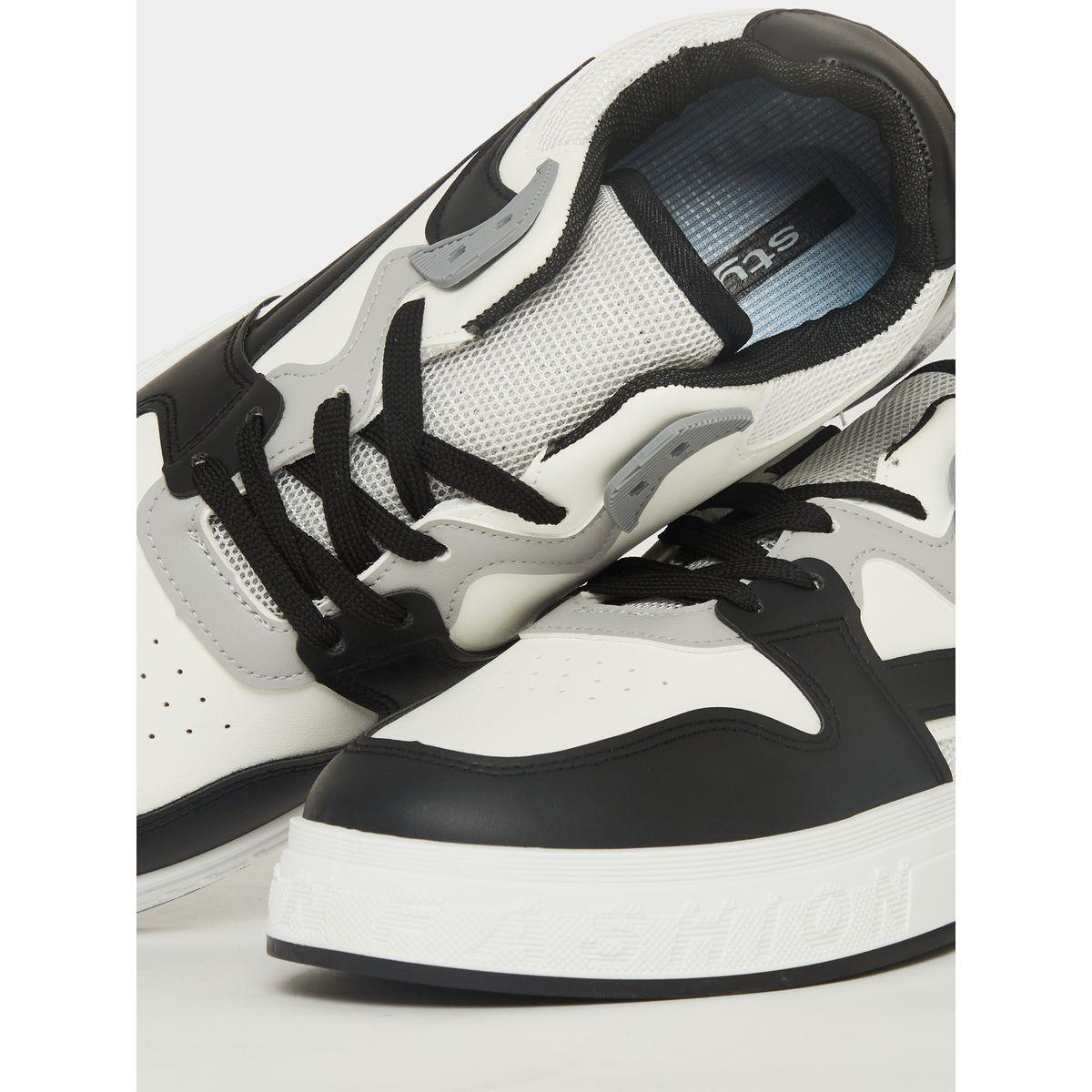 Styli Color Block Textured Pattern Courtroom Sneakers-men-shoes-sneakers-image-3
