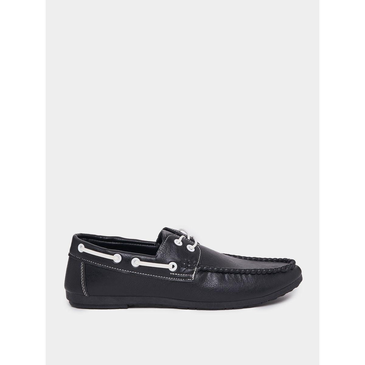 Styli Lace Detail Slip On Loafers-men-shoes-formalshoes-image-1
