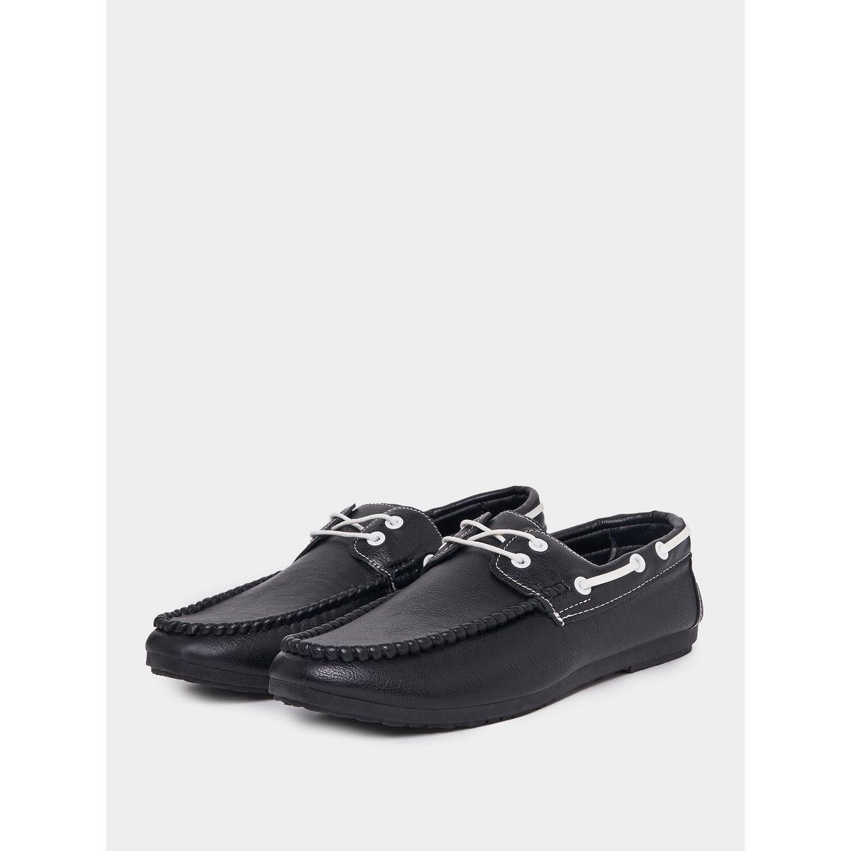 Styli Lace Detail Slip On Loafers-men-shoes-formalshoes-image-2