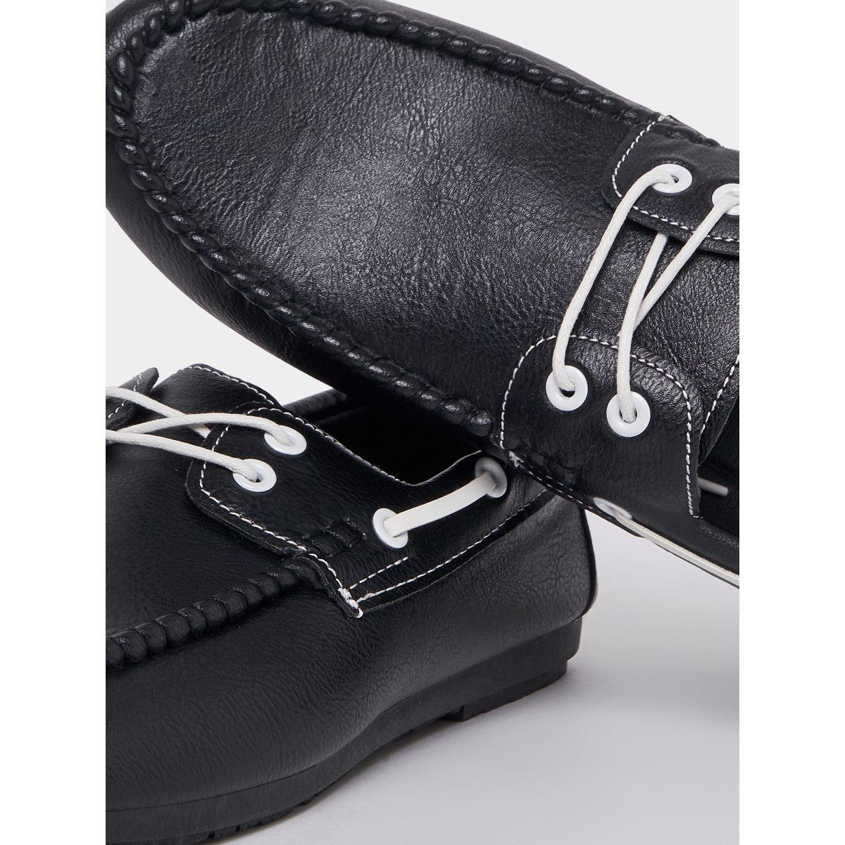 Styli Lace Detail Slip On Loafers-men-shoes-formalshoes-image-4