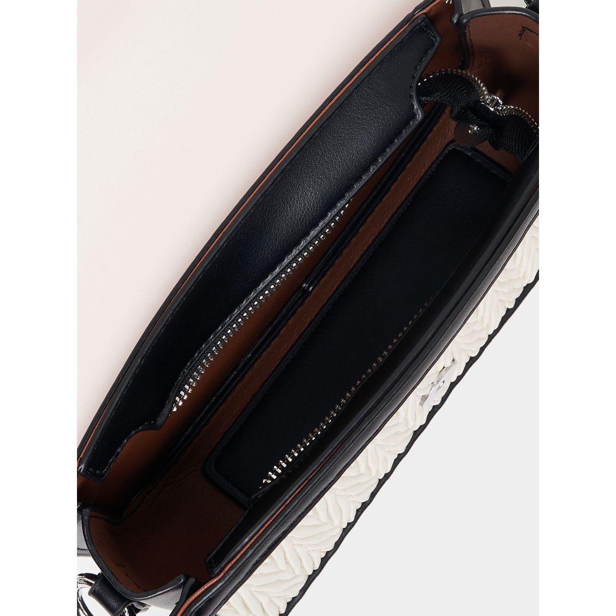 Styli Textured Shoulder Bag with Detachable Strap and Magnetic Closure-women-bagsandwallets-handbags-image-4