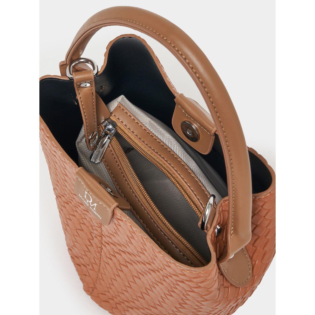 شنطة بنمط دلو وتفاصيل بارزة الملمس مع وشاح-women-bagsandwallets-handbags-image-4