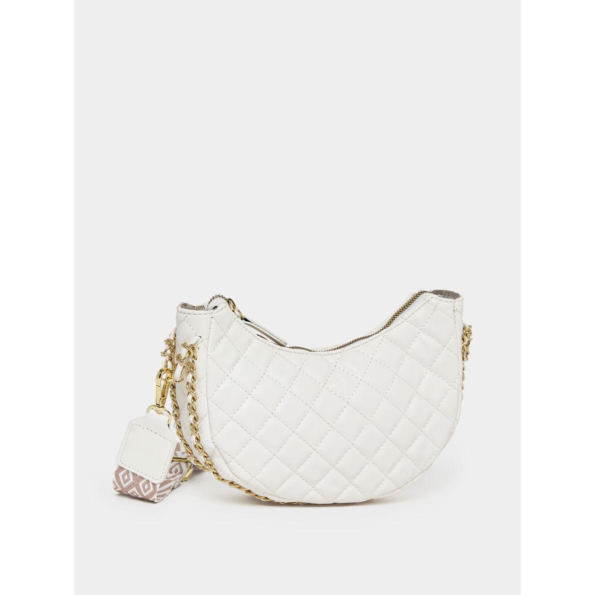 Styli Textured Crossbody Bag with Chain Accent-women-bagsandwallets-handbags-image-1