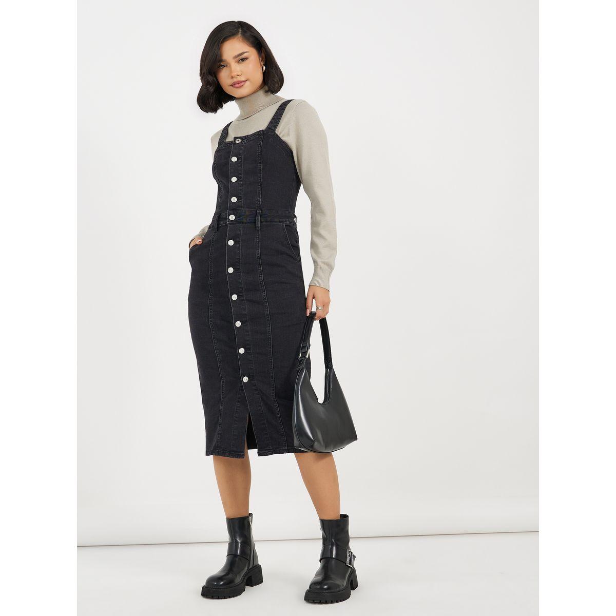 فستان ميدي دنيم ضيق بحمالات-women-clothing-dresses-image-1