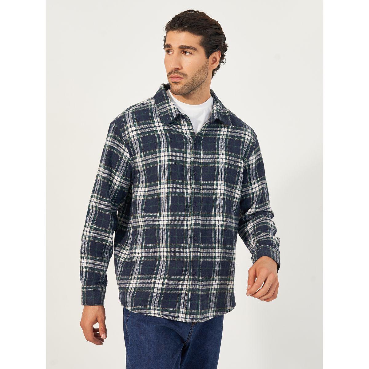 قميص بقصة مريحة وأكمام طويلة-men-clothing-shirts-image-1