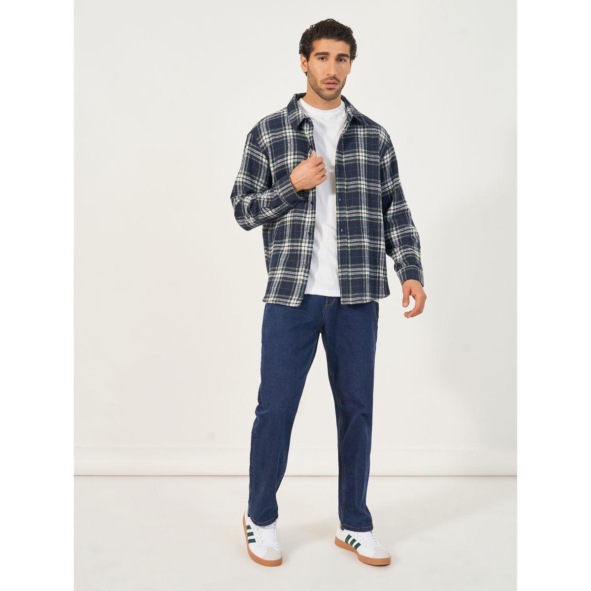 Styli Lumberjack Brushed Flannel Checkered Relaxed Fit Shirt-men-clothing-shirts-image-2
