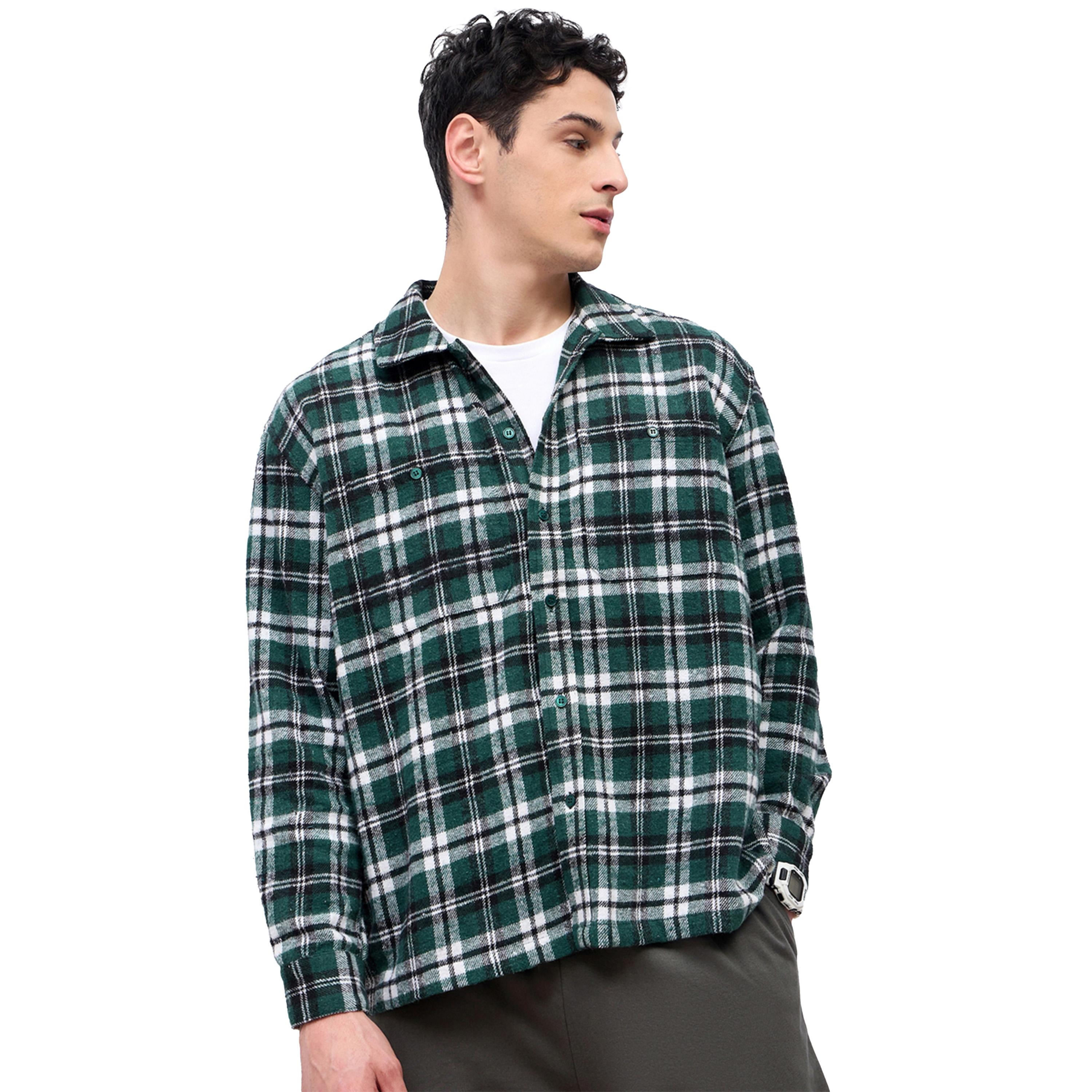Styli Checked long Sleeve Flannel Shirt-men-clothing-shirts-image-2