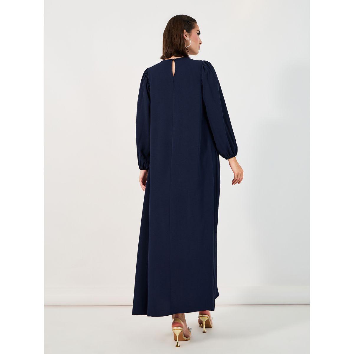 Styli Plain Round Neck Jalabiya-women-arabicclothing-jalabiyas-image-6