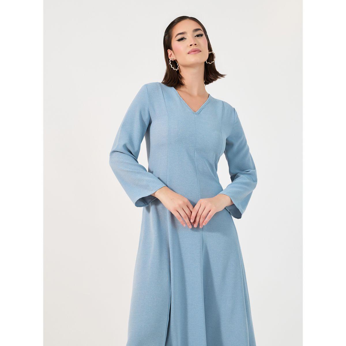Amirah X Styli Tie-Up Back Detail Pompom Edge Jalabiya-women-arabicclothing-jalabiyas-image-5