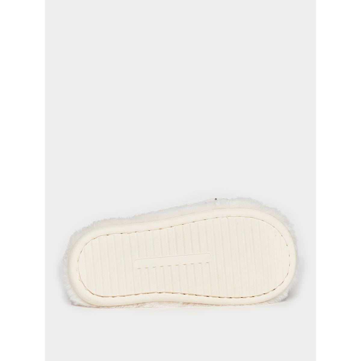 Styli Polka Dot Bow Design Fluffy Bedroom Slippers-women-shoes-bedroomslippers-image-7