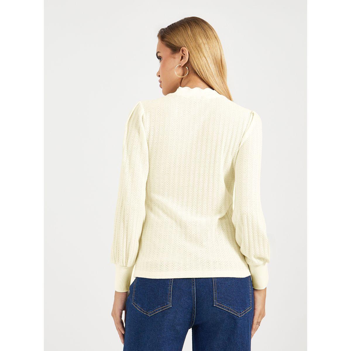 Styli High Neck Pointelle Knit Top-women-clothing-shirtsandblouses-blouses-image-4