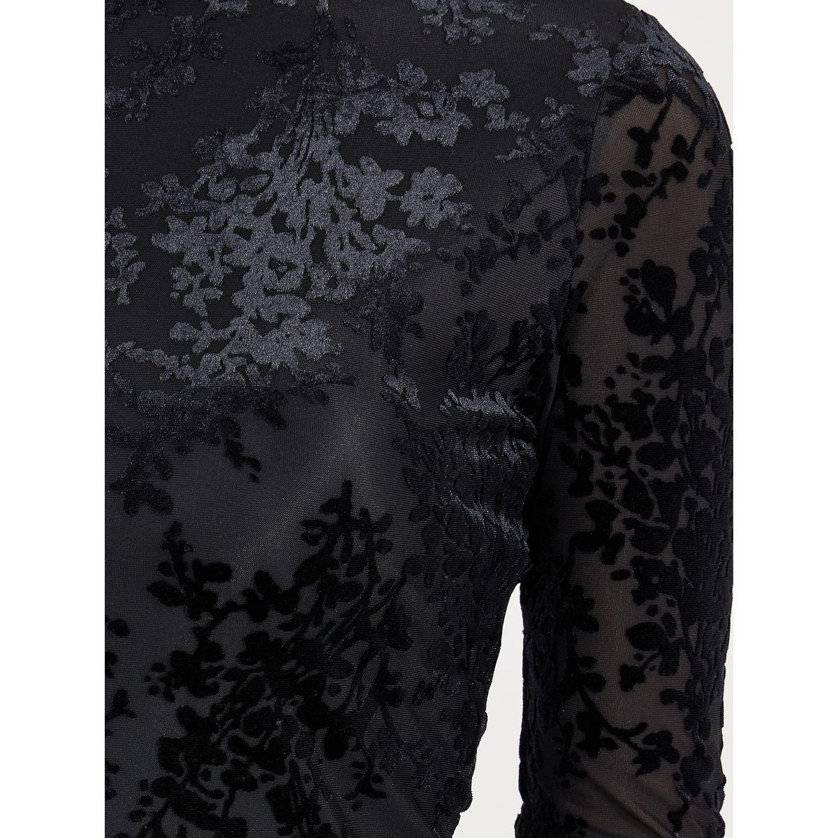Styli Floral Pattern Burnout High Neck Top-women-clothing-shirtsandblouses-blouses-image-4