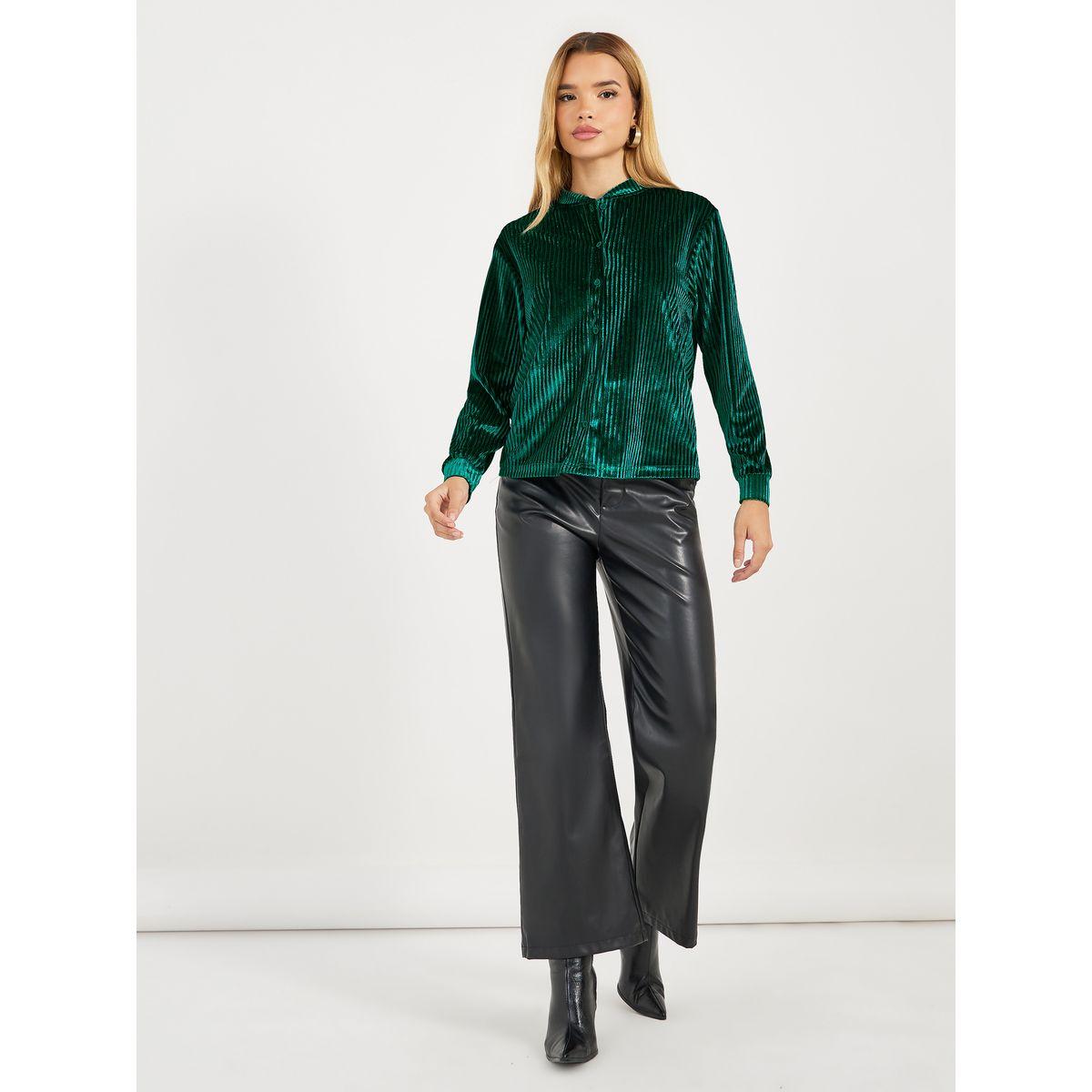 بلوزة بقصة مريحة وتفاصيل بارزة الملمس-women-clothing-shirtsandblouses-shirts-image-2