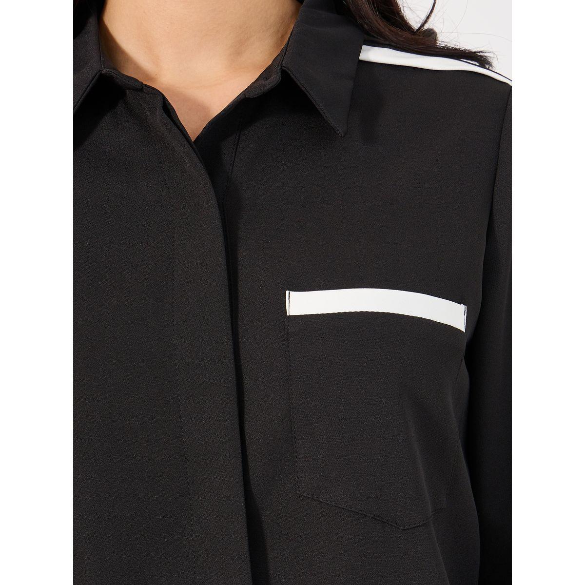 Styli Regular Fit Contrast Details Shirt with Chest Pocket-women-clothing-shirtsandblouses-shirts-image-3